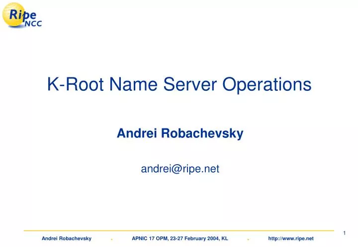 k root name server operations