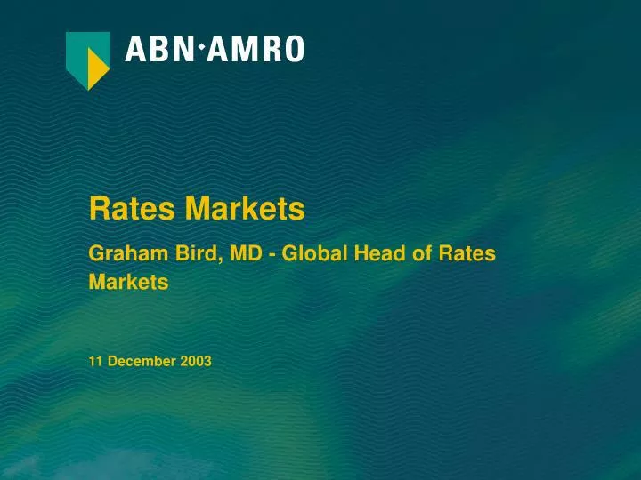 rates markets