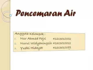 pencemaran air