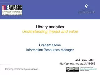 Library analytics U nderstanding impact and value