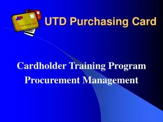 UTD Purchasing Card