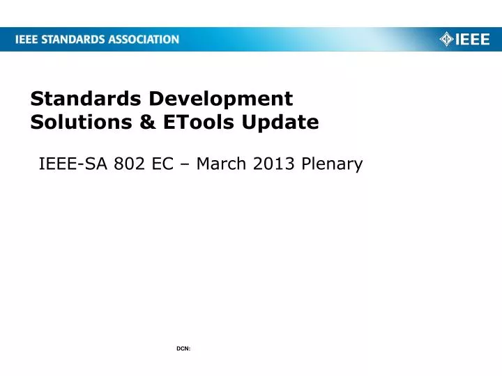 standards development solutions etools update