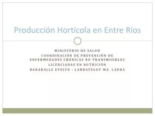 producci n hort cola en entre r os