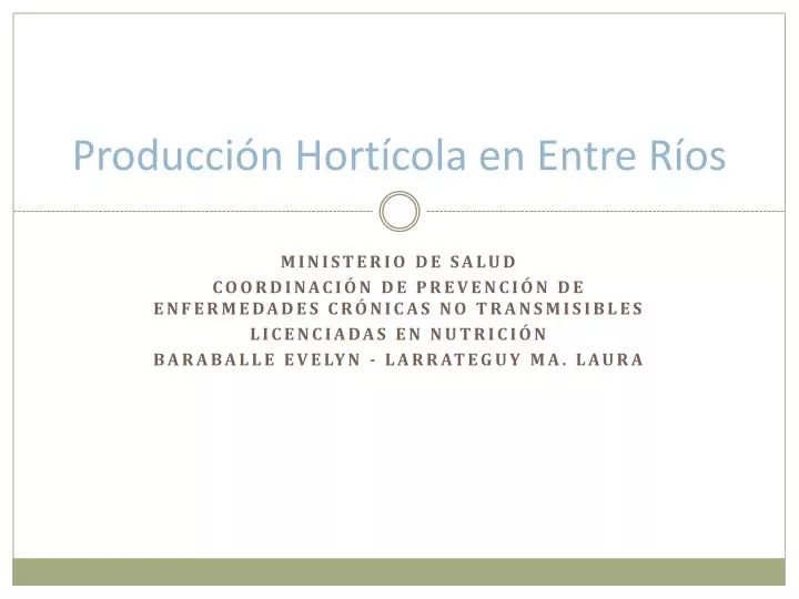 producci n hort cola en entre r os