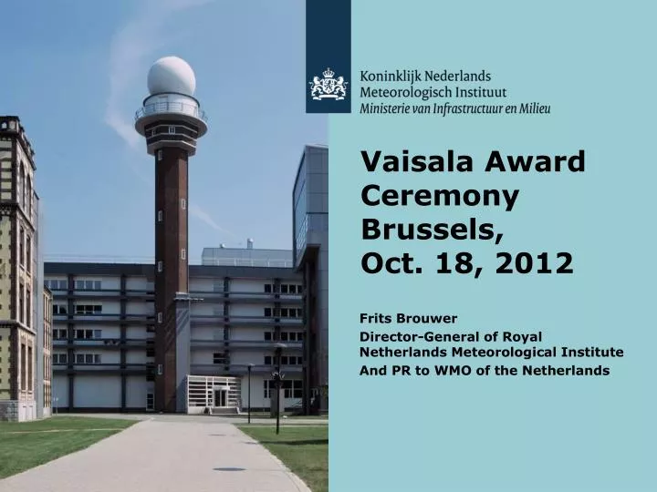 vaisala award ceremony brussels oct 18 2012