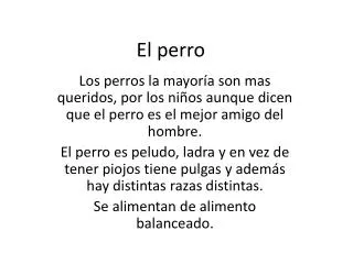 el perro