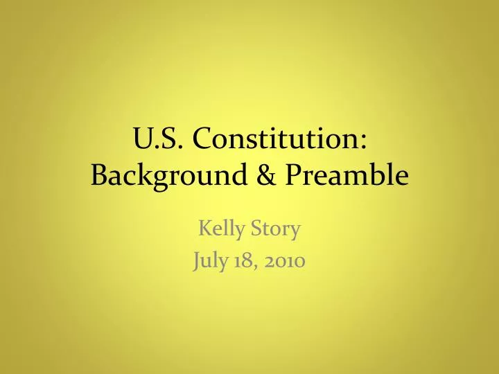 u s constitution background preamble