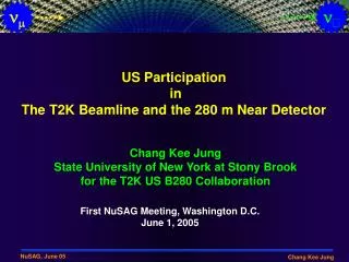 US Participation in The T2K Beamline and the 280 m Near Detector