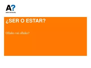 ser o estar