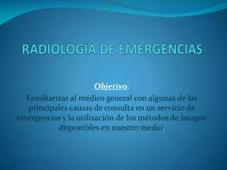 radiolog a de emergencias