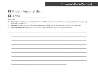 formato misi n personal