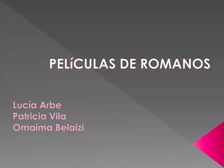 pel culas de romanos