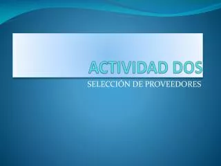 actividad dos