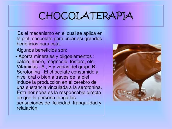 chocolaterapia