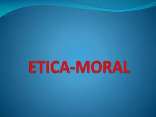 etica moral