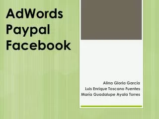AdWords Paypal Facebook