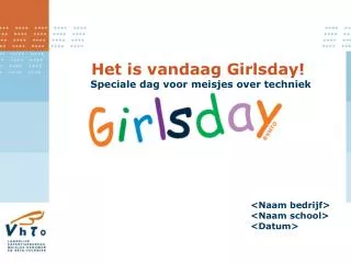 Het is vandaag Girlsday!