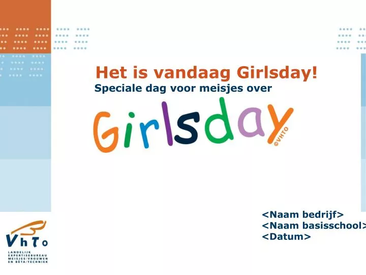 het is vandaag girlsday