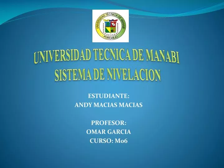 universidad tecnica de manabi sistema de nivelacion