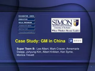 Case Study: GM in China