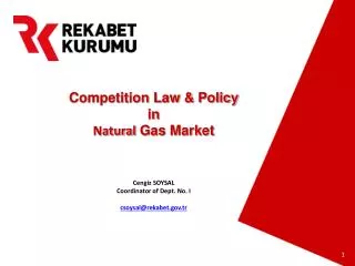 Competition Law &amp; Policy in Natural Gas Market