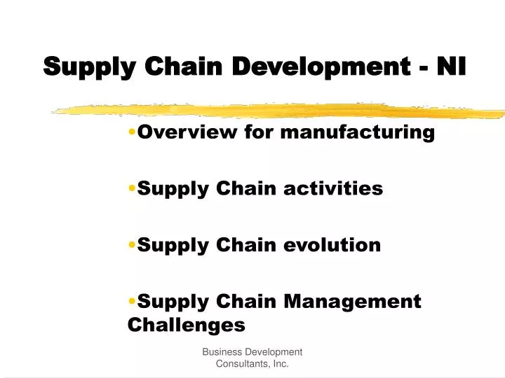 supply chain development ni