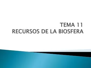 tema 11 recursos de la biosfera