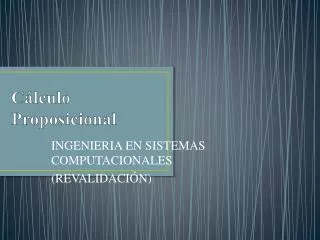 c lculo proposicional