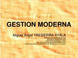 GESTION MODERNA