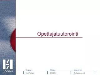opettajatuutorointi