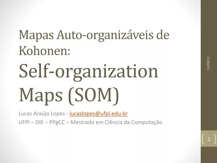 mapas auto organiz veis de kohonen self organization maps som
