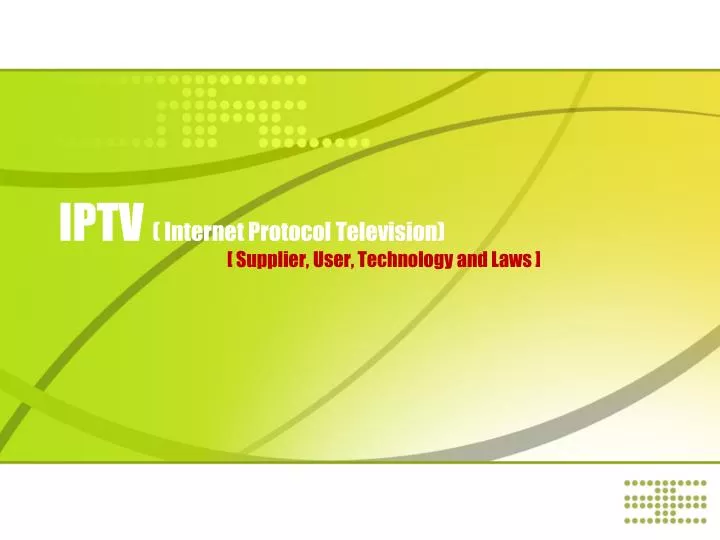iptv internet protocol television