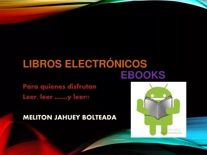 libros electr nicos ebooks
