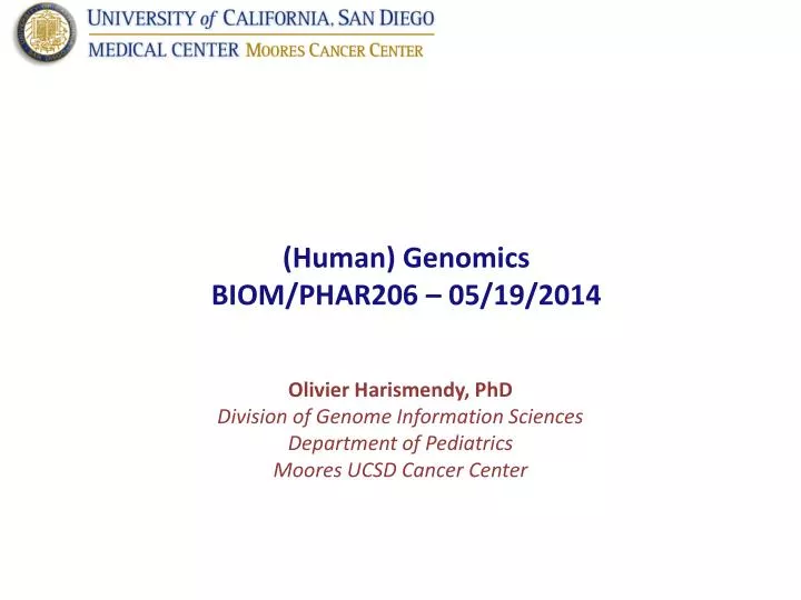 human genomics biom phar206 05 19 2014