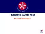 Phonemic Awareness Archived Information - slide 1