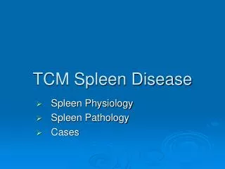 TCM Spleen Disease