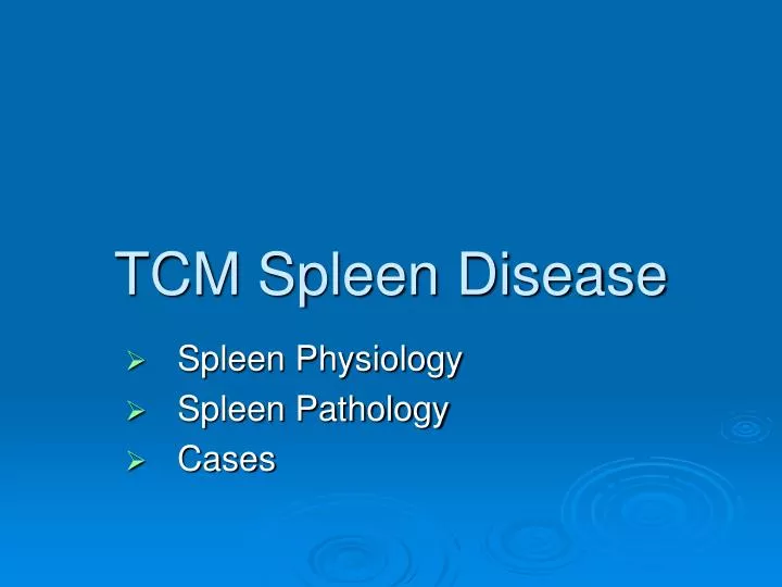 tcm spleen disease