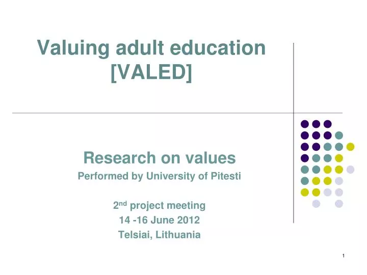 valuing adult education valed