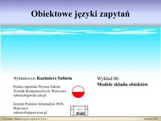obiektowe j zyki zapyta