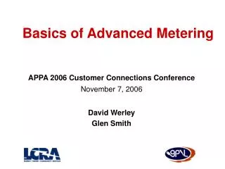 Basics of Advanced Metering