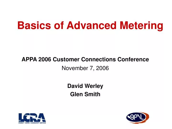 basics of advanced metering