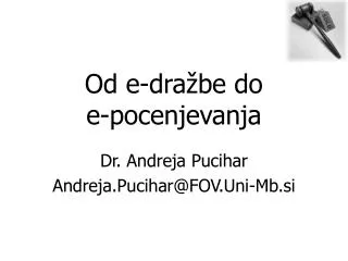 od e dra be do e pocenjevanja