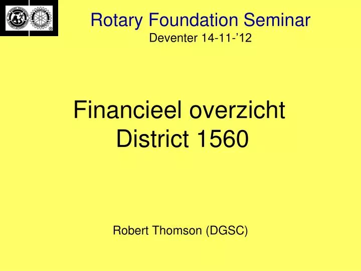 rotary foundation seminar deventer 14 11 12