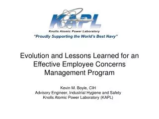 Evolution and Lessons Learned for an Effective Employee Concerns Management Program