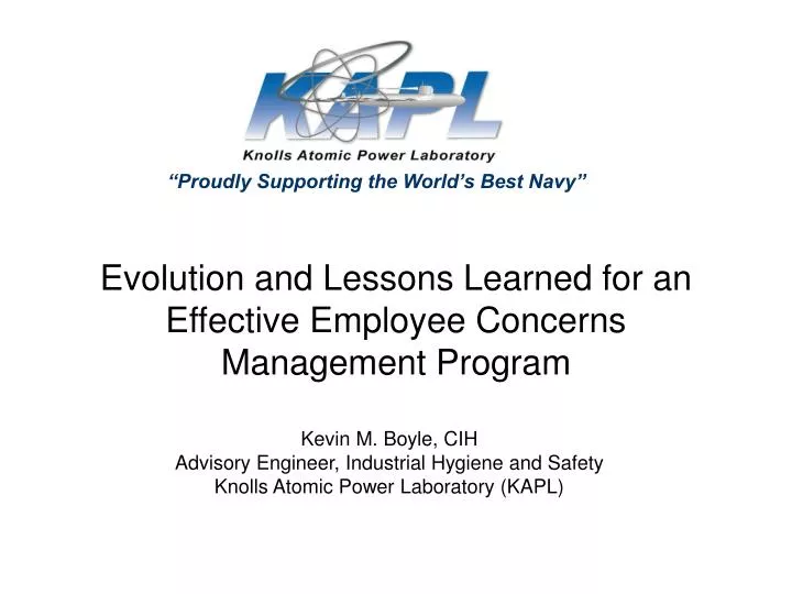 evolution and lessons learned for an effective employee concerns management program