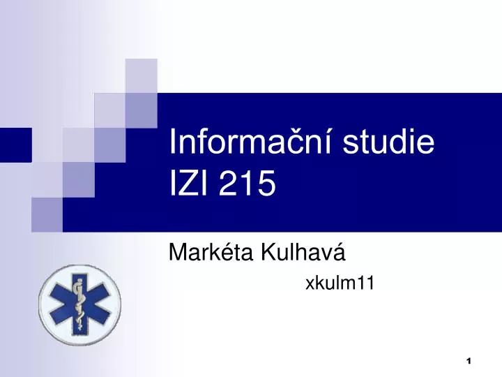 informa n studie izi 215