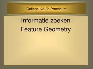 college k3 3b practicum