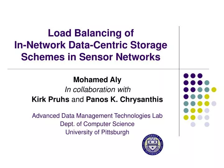 load balancing of in network data centric storage schemes in sensor networks