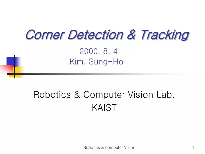 corner detection tracking 2000 8 4 kim sung ho