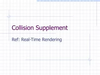 Collision Supplement